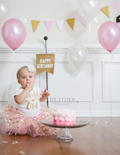 1st birthday photoshoot pink