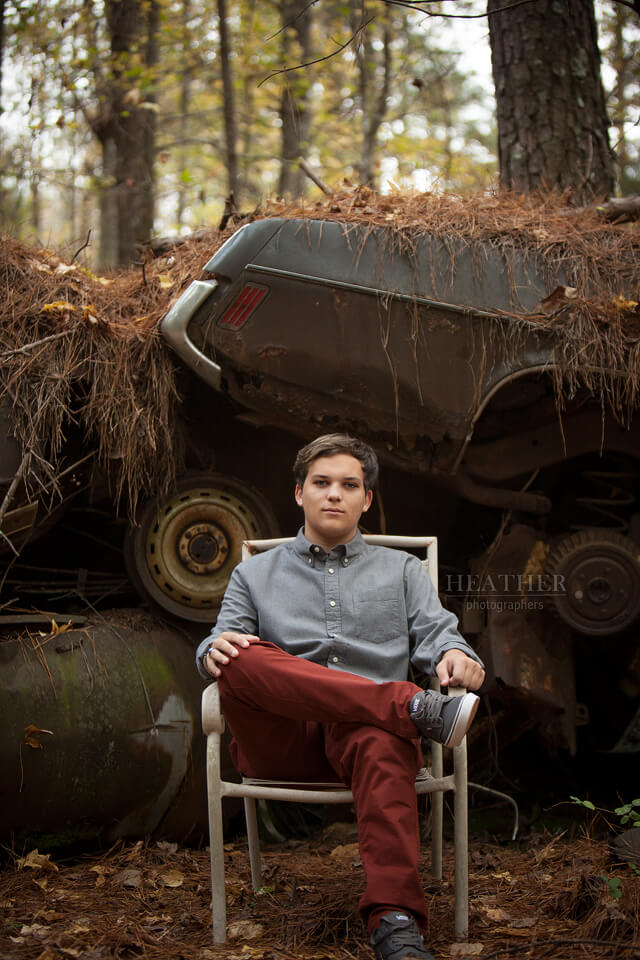 Portrait of Young Man at Old Car City